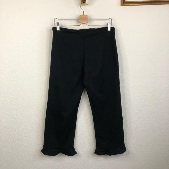 REFORMATION Mesa Cropped Ruffle Hem Flat Front Pant - Picture 9 of 10